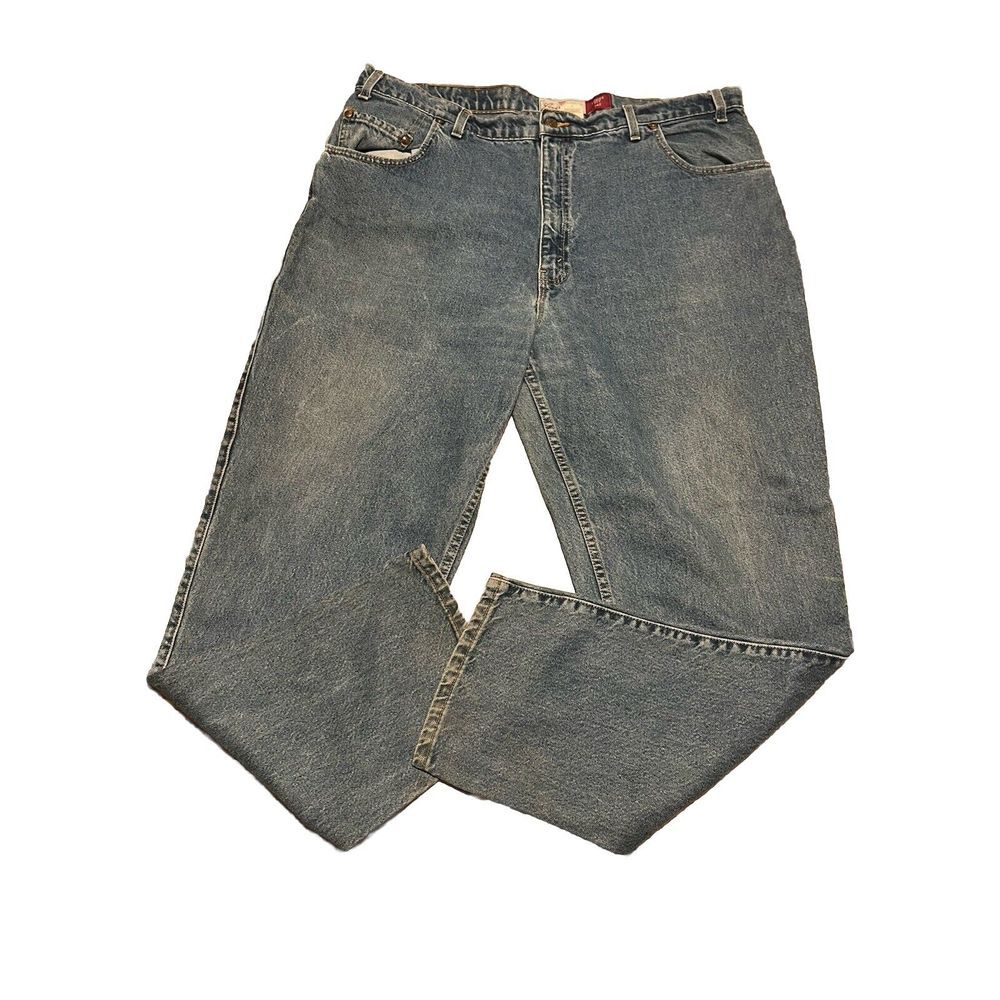 VTG Levi's 545 Loose Fit Men's‎ 42x32 Blue Jeans Signature USA Gold Brown Tab